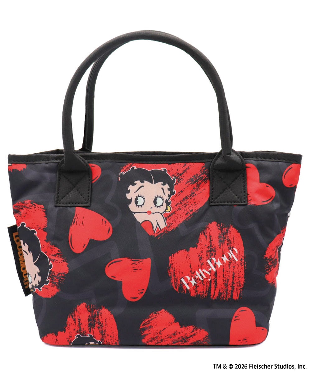 LOUDMOUTH×Betty Boop™ ラウンドポーチ Scribble Hearts Betty