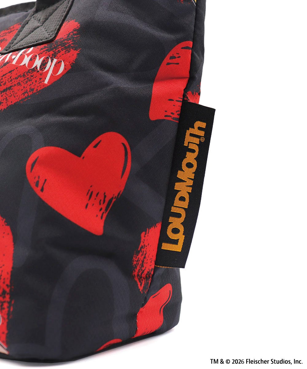 LOUDMOUTH×Betty Boop™ ラウンドポーチ Scribble Hearts Betty