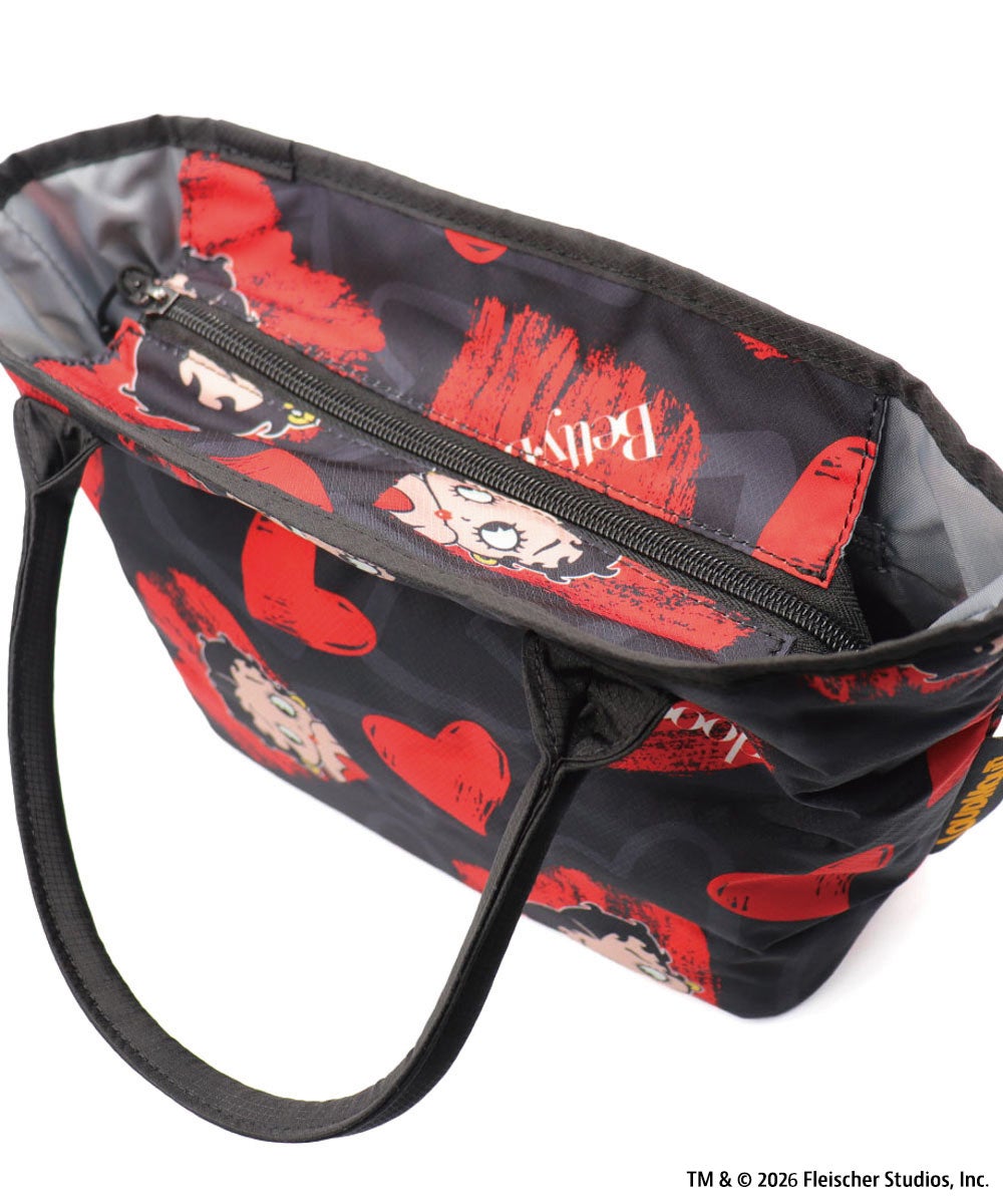 LOUDMOUTH×Betty Boop™ ラウンドポーチ Scribble Hearts Betty