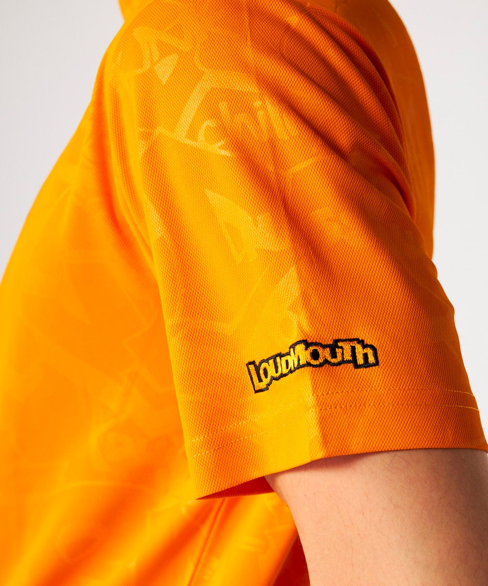 メンズ プレミアムカノコ エンボス半袖シャツ オレンジ | LOUDMOUTH JAPAN