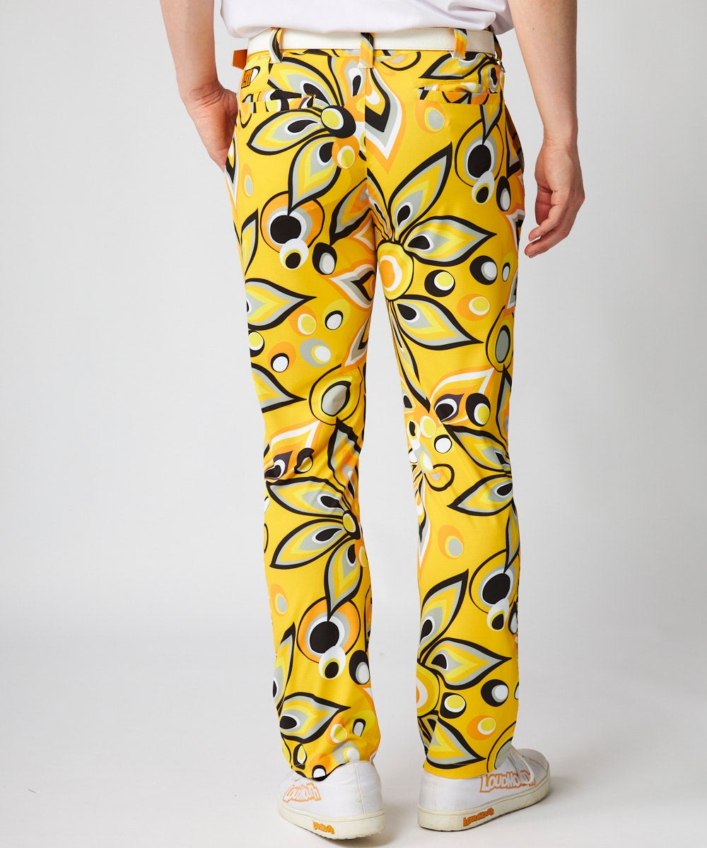 メンズ 柄ロングパンツ Shagadelic Yellow/シャガデリックイエロー