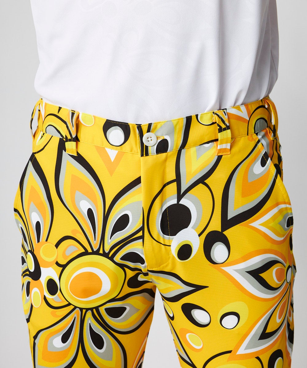 メンズ 柄ロングパンツ Shagadelic Yellow/シャガデリックイエロー