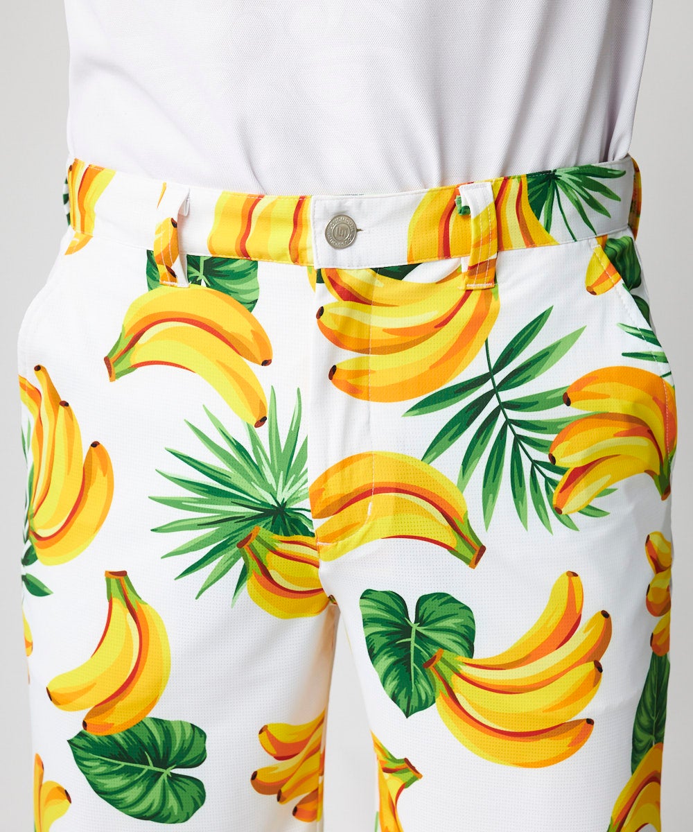 メンズ 柄ショートパンツ Bananas-White/バナナホワイト | LOUDMOUTH JAPAN