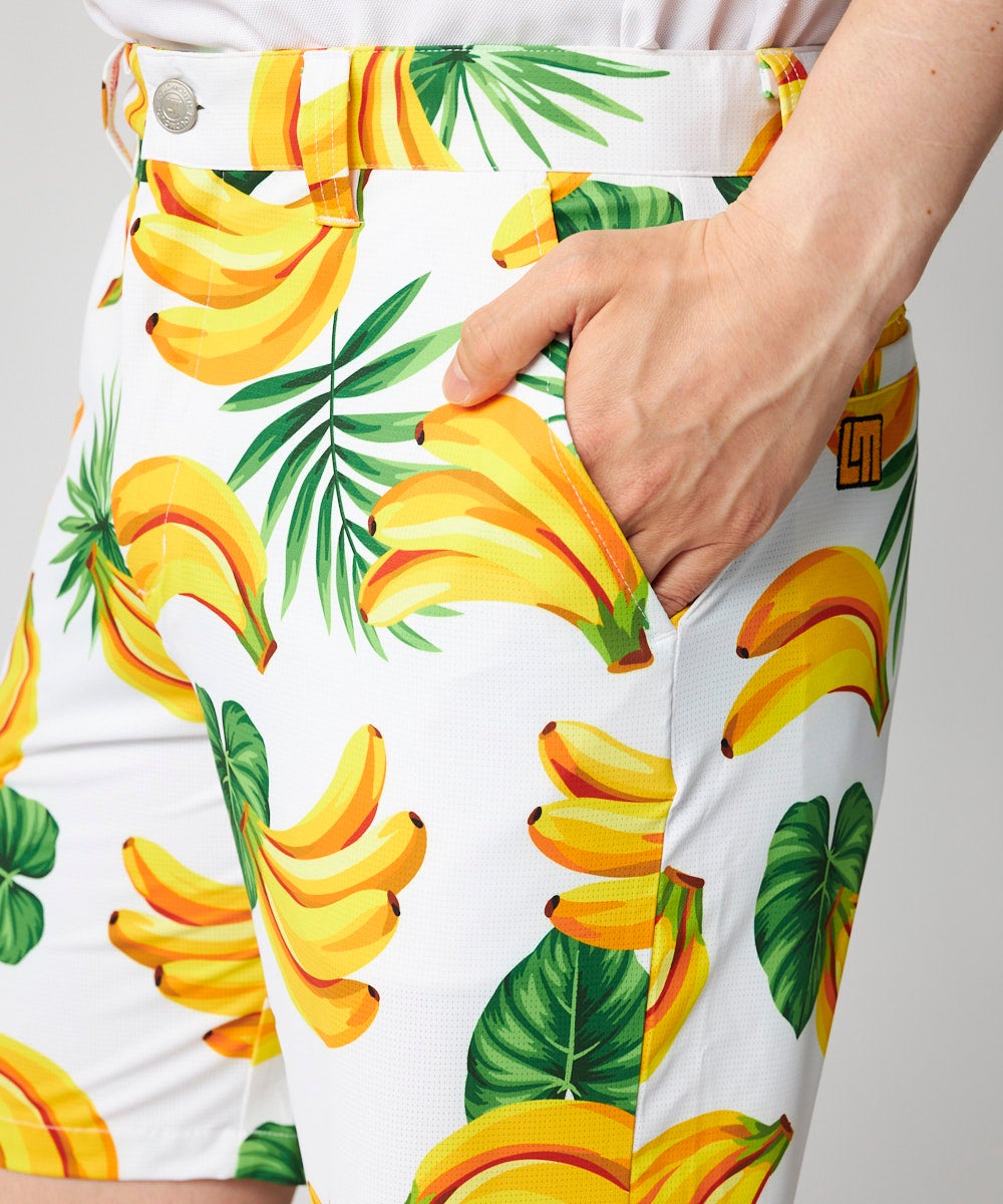 メンズ 柄ショートパンツ Bananas-White/バナナホワイト | LOUDMOUTH JAPAN