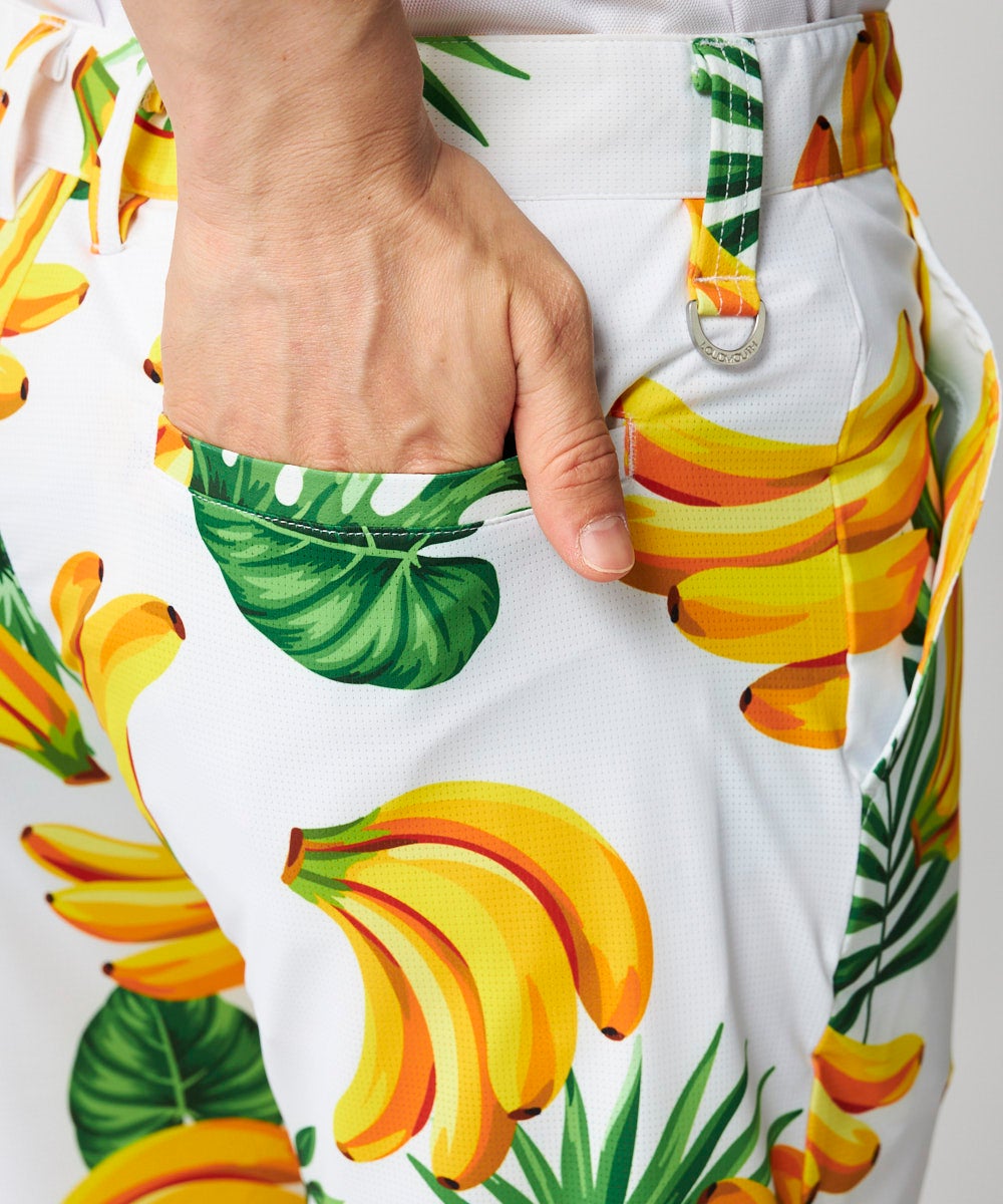 メンズ 柄ショートパンツ Bananas-White/バナナホワイト | LOUDMOUTH JAPAN