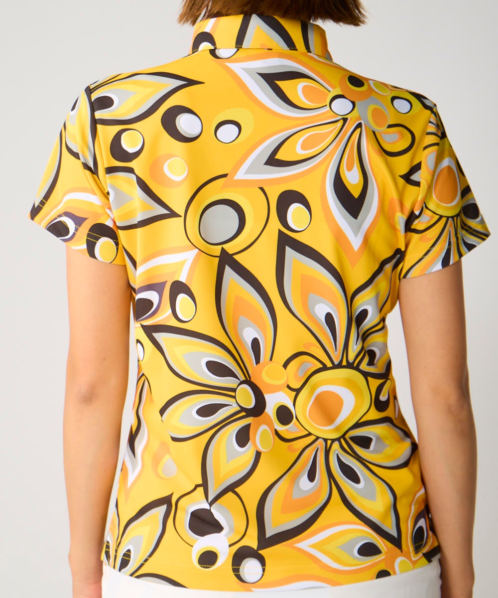 レディース 柄ポロシャツ Shagadelic Yellow/シャガデリックイエロー