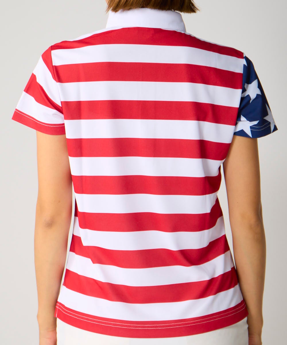 レディース 柄ポロシャツ Stars & Stripes/スター＆ストライプス