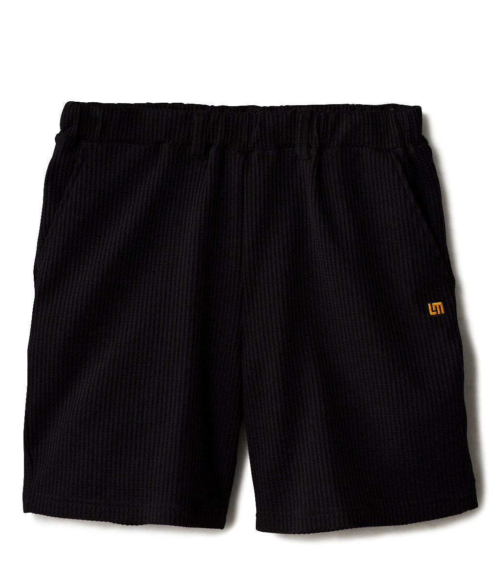 メンズ UVドライワッフルショートパンツ ブラック | LOUDMOUTH JAPAN