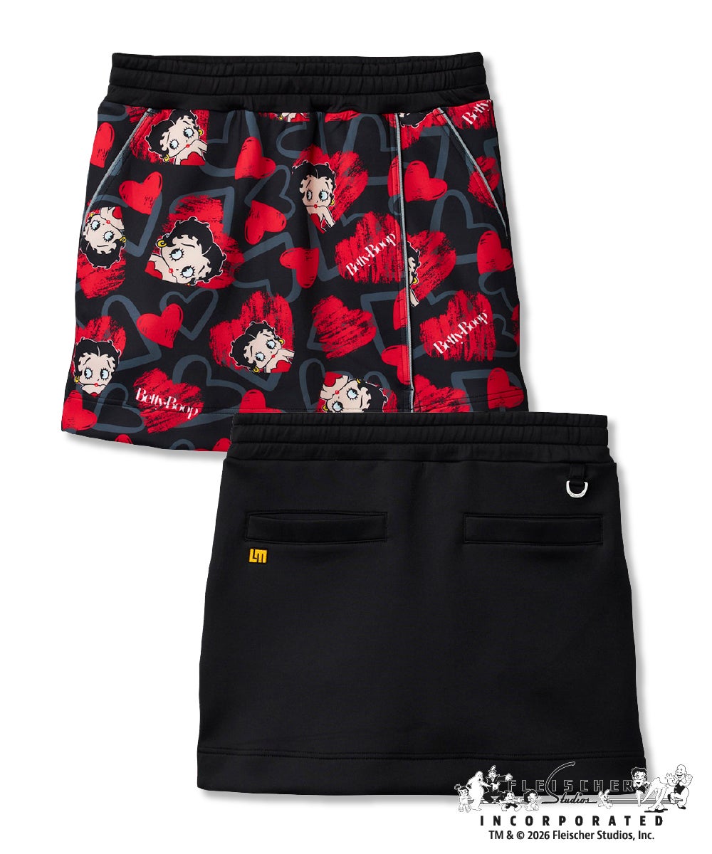 Betty Boop ゴルフスカート インナーパンツ付 LOUDMOUTH×Betty Boop™ レディース ダンボールニットスカート