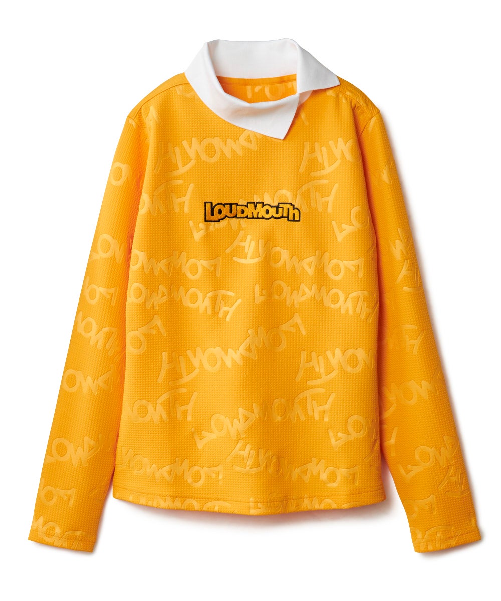 レディース 膨れエンボスモックネックシャツ オレンジ | LOUDMOUTH JAPAN