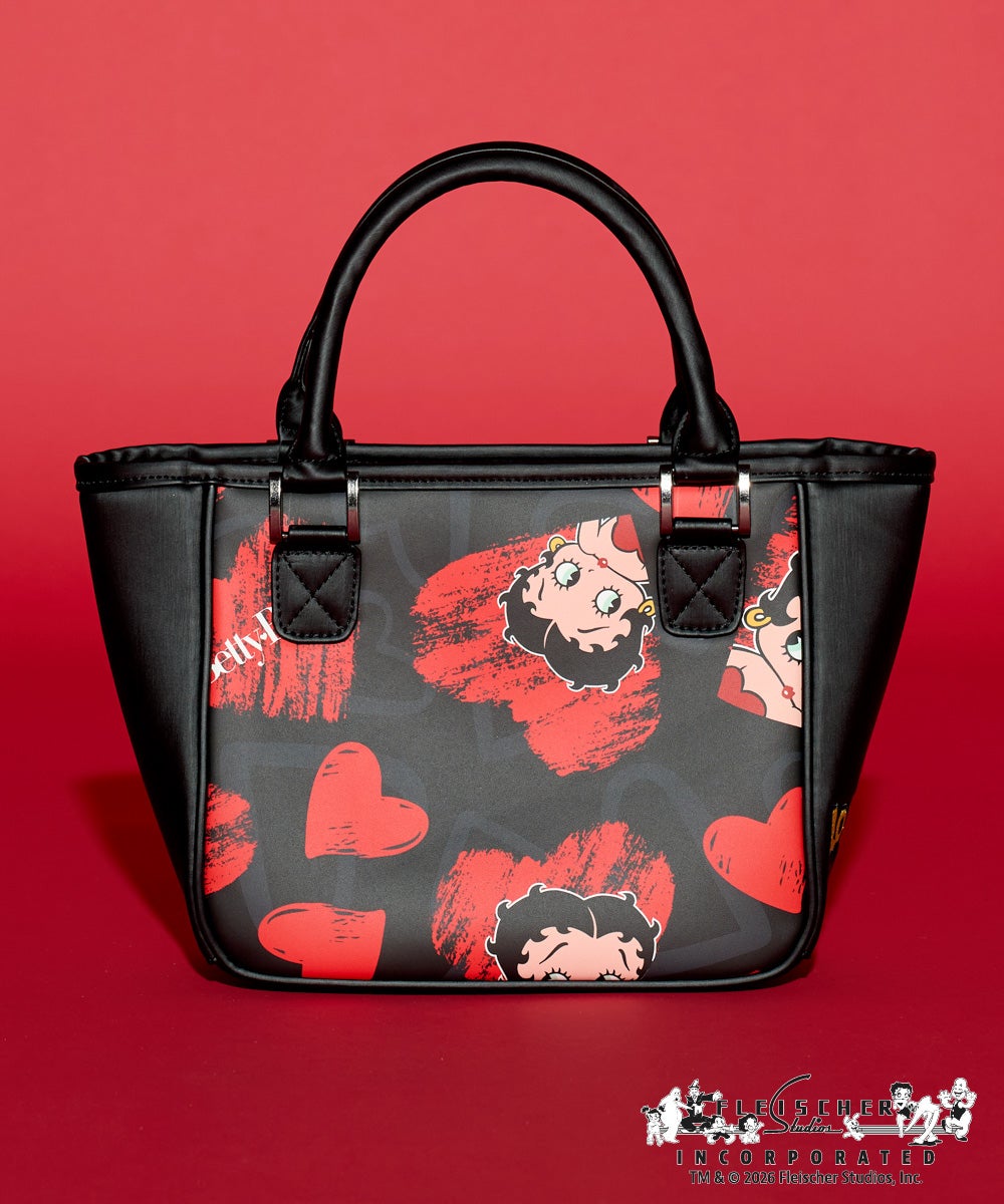 LOUDMOUTH×BettyBoop™★新品ラウンドポーチ LOUDMOUTH×Betty Boop™ ラウンドポーチ Scribble Hearts Betty