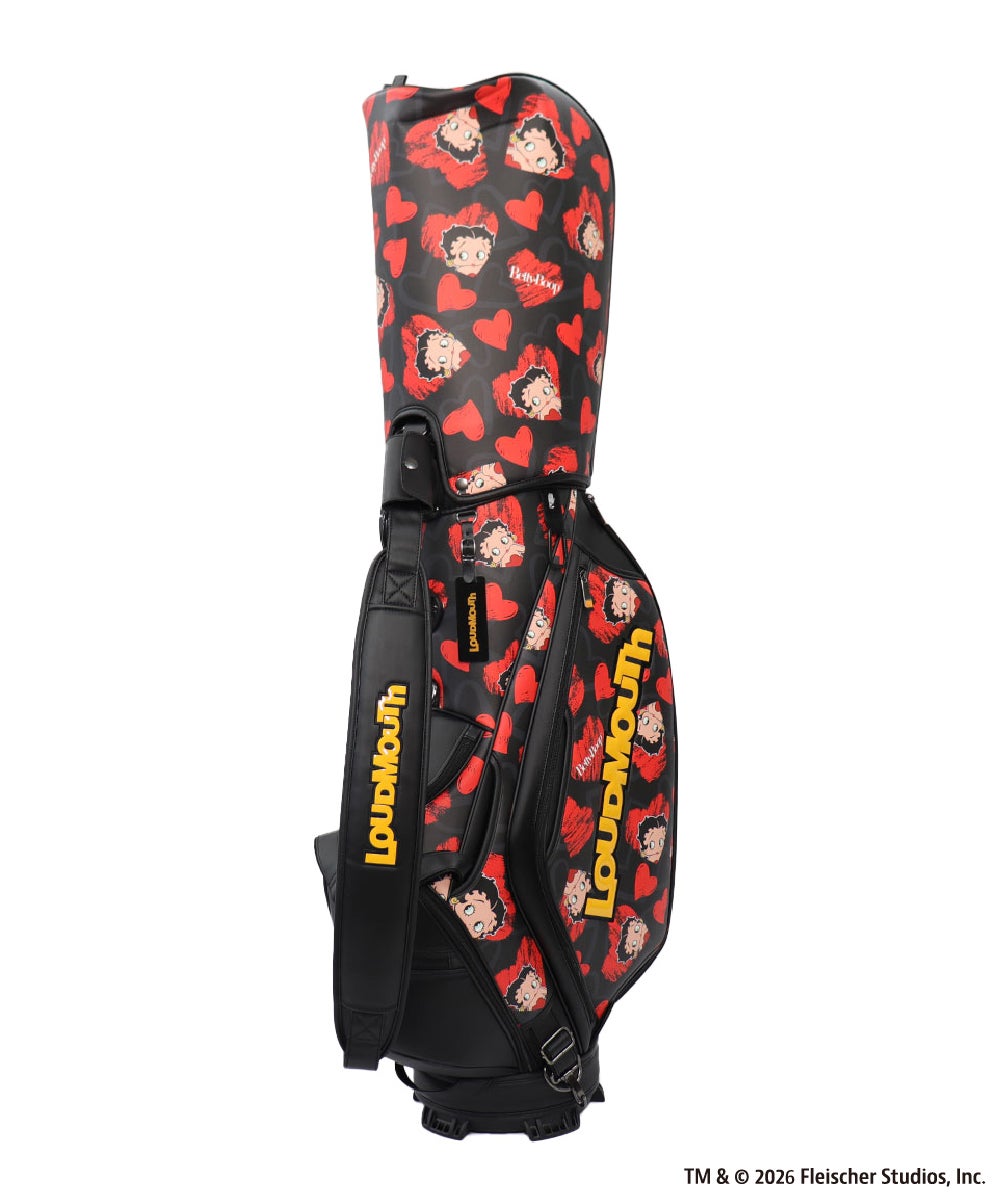 LOUDMOUTH×Betty Boop™ キャディバッグ 9型 Scribble Hearts