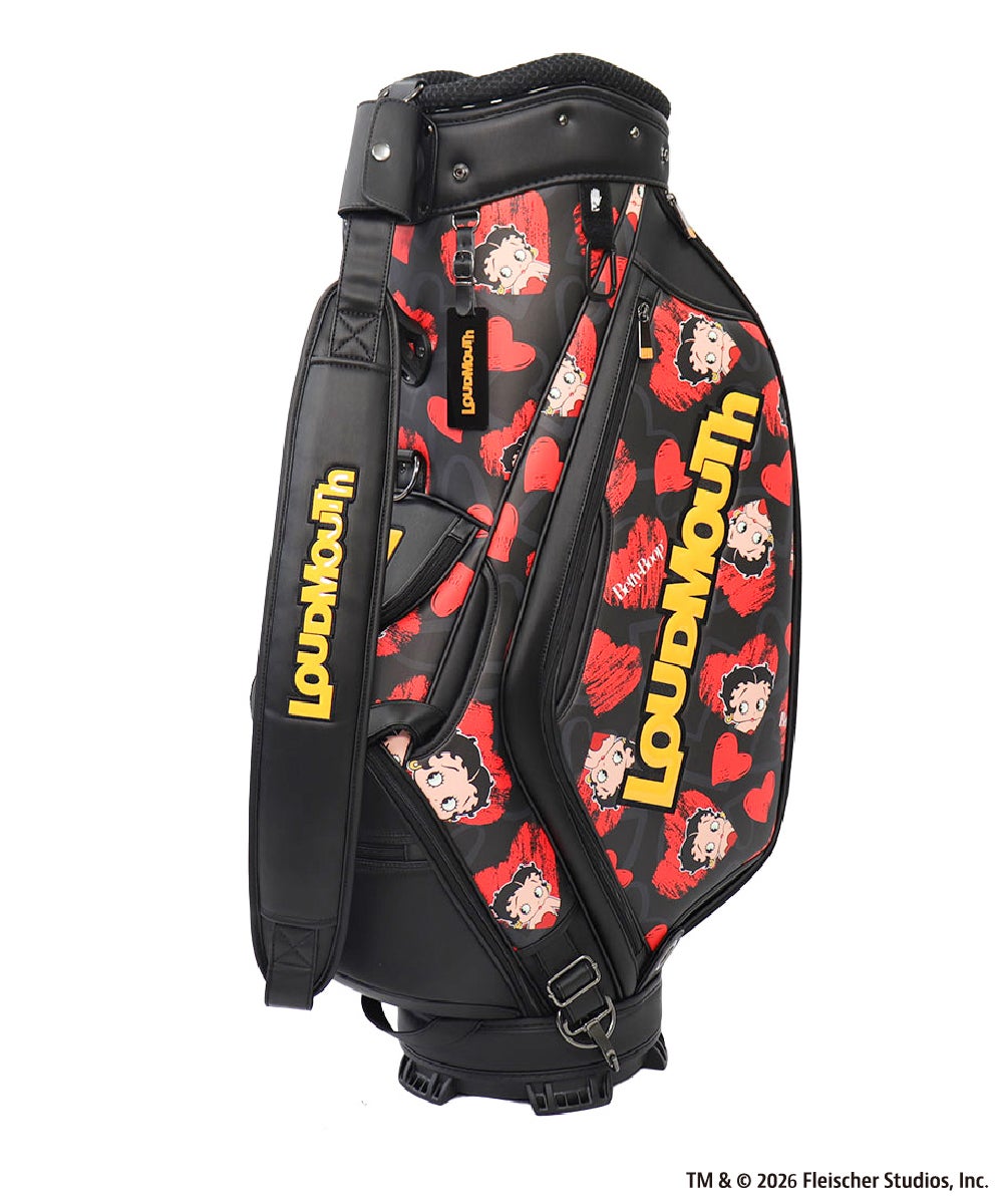 LOUDMOUTH×Betty Boop™ キャディバッグ 9型 Scribble Hearts