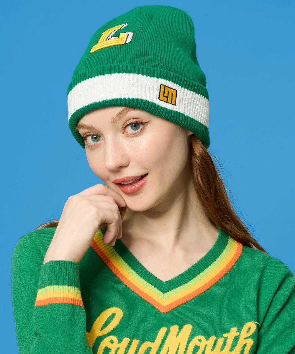ユニセックス 『L』モチーフビーニー グリーン | LOUDMOUTH JAPAN
